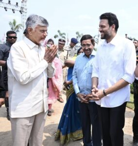 పొట్టి శ్రీరాములు త్యాగం మ‌రువ‌లేనిది.. రాష్ట్ర మంత్రి టీజీ భ‌ర‌త్ విజ‌య‌వాడ‌లో పొట్టి శ్రీరాములు 58 అడుగుల భారీ కాంస్య విగ్రహం ఆవిష్క‌ర‌ణ‌ కార్య‌క్ర‌మంలో పాల్గొన్న మంత్రి టీజీ భ‌ర‌త్